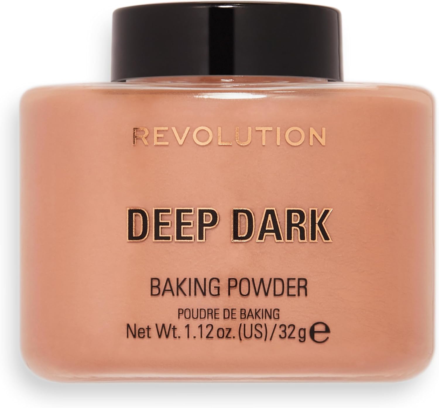 Revolution Beauty London, Loose Baking Powder, Prolongs Makeup Wear, Setting Deep Dark, For Dark Skin tones, 32g