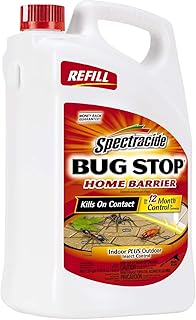 Spectracide Bug Stop Home Barrier Spray, Kills Ants, Roaches and Spiders On Contact, Indoor and Outdoor Insect Control, 1.33 Gallon