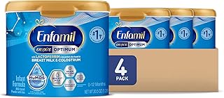 Enfamil Enspire Optimum Baby Formula, with Immune-Supporting Lactoferrin, Our Closest Formula to Breast Milk, Brain Building DHA, Dual Prebiotics, Infant Formula Powder, Baby Milk, 20.5 Oz, Pack of 4