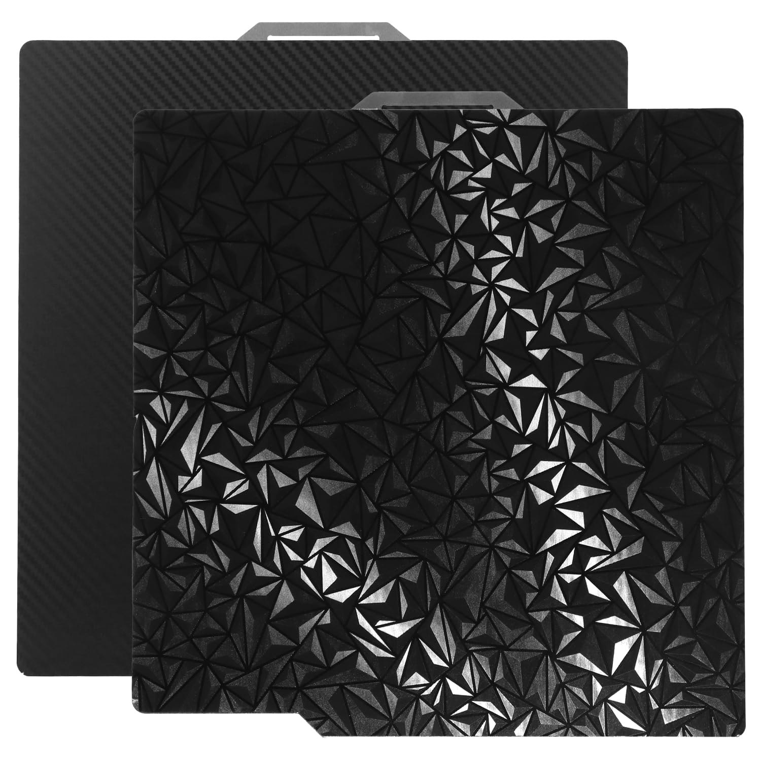 QWORK® Double Side Diamond PEO + Carbon Fiber PET Build Plate 257x257mm, Compatible with Bambulab X1C/X1/X1E/P1P/P1S/A1, High-Temperature Resistant, Excellent Adhesion