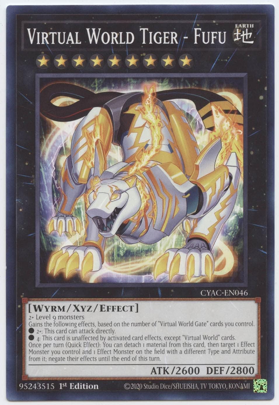 YU-GI-OH! Virtual World Tiger - Fufu - CYAC-EN046 - Common - 1st Edition