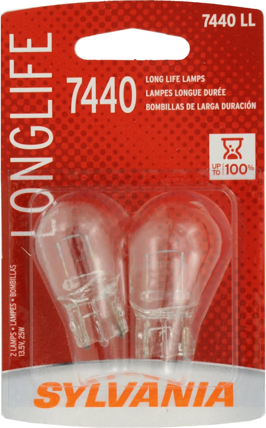 SYLVANIA 7440 Long Life Miniature Bulb (Contains 2 Bulbs)