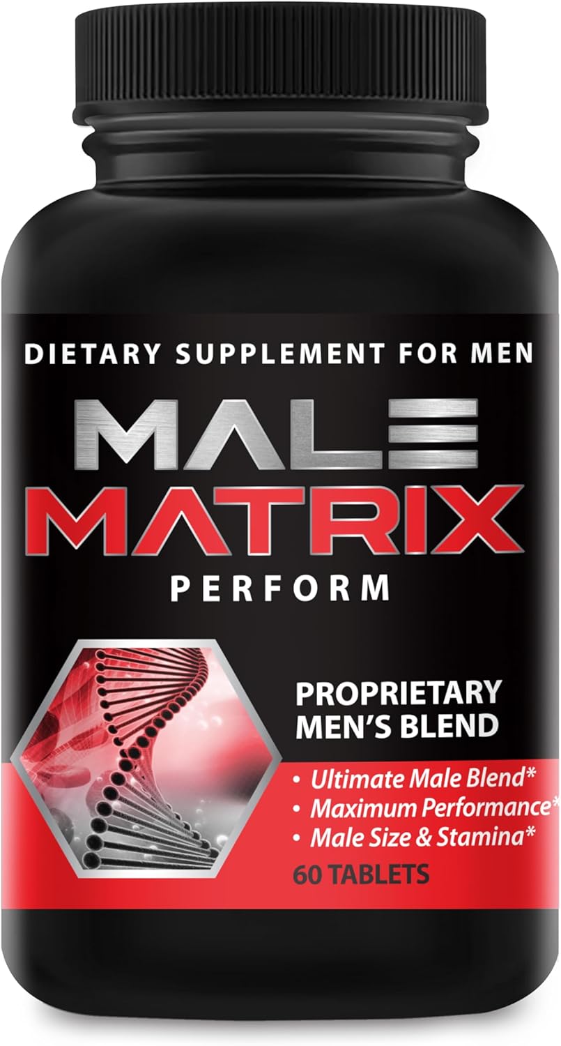 Male Matrix XL- Enlargement Pills for Men- Amplify Male Size- Extend in Length, Engorge in Girth- Boost Up to 3 Inches in 90 Days- Stamina Multiplier- 60 Tablets