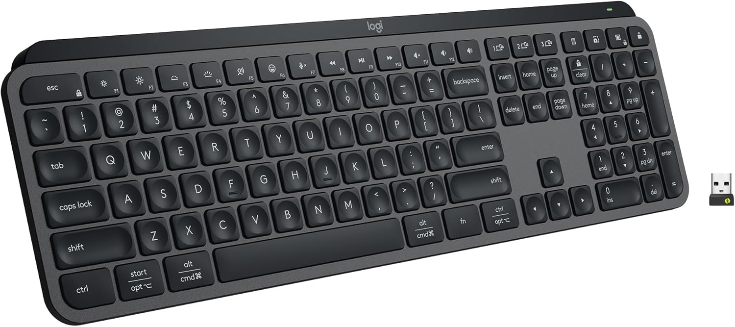 Logitech MX Keys S Wireless Keyboard Low Profile Fluid Precise - Graphite
