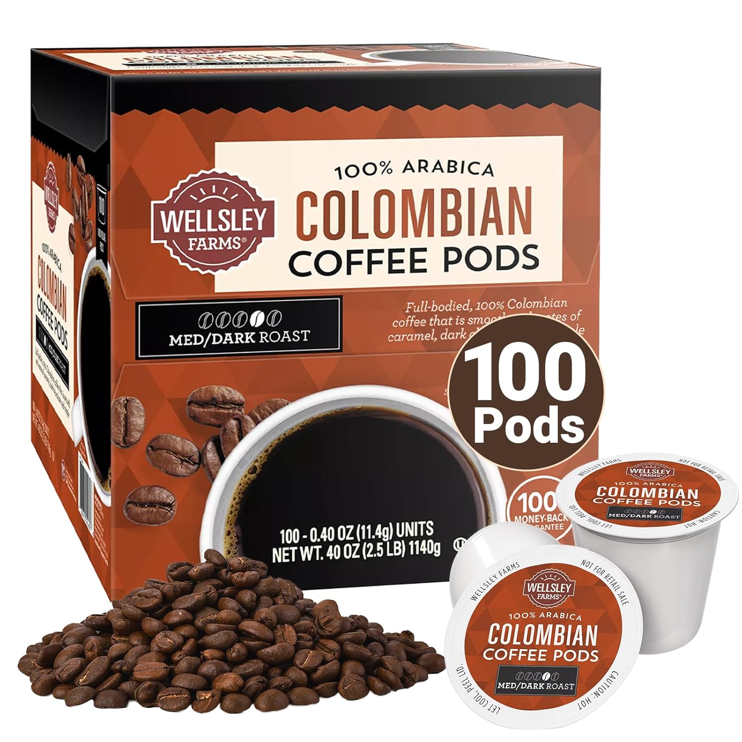 Wellsley Farms Colombian K-Cup Pods, 100 CT
