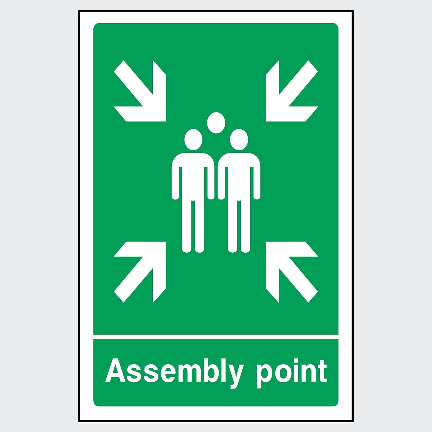 Fire Assembly Muster Point Sign - (Choose Size, Material & Fixing Option) (EE58)