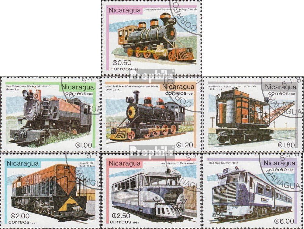 Nicaragua 2231-2237 (complete.issue.) fine used/cancelled 1981 Development Railway Engineering (Stamps for collectors) Trains/railway/funicular