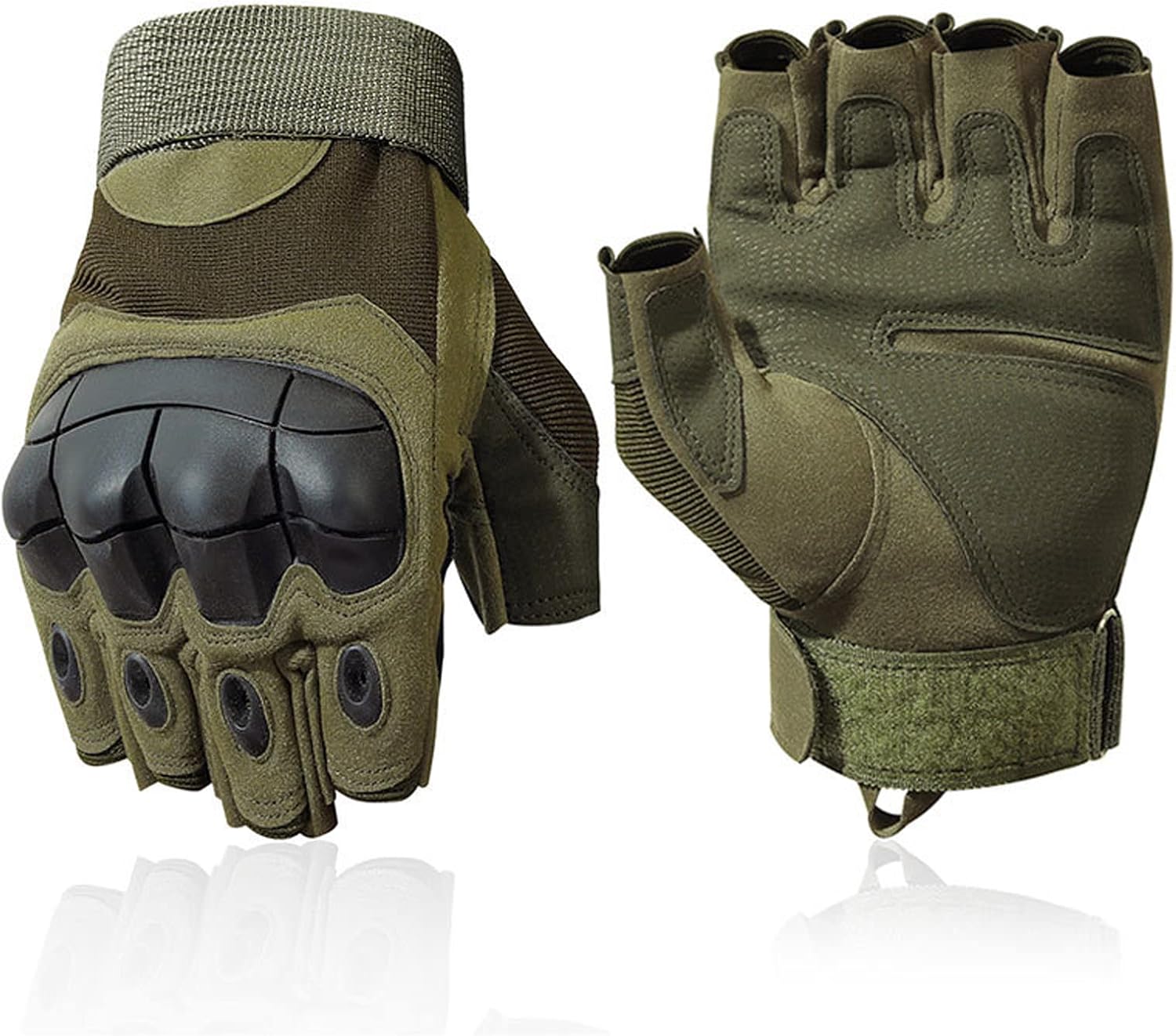 Outdoor Fingerless Gloves for Men - Driving, Hiking, Biking & Motorcycle Gloves