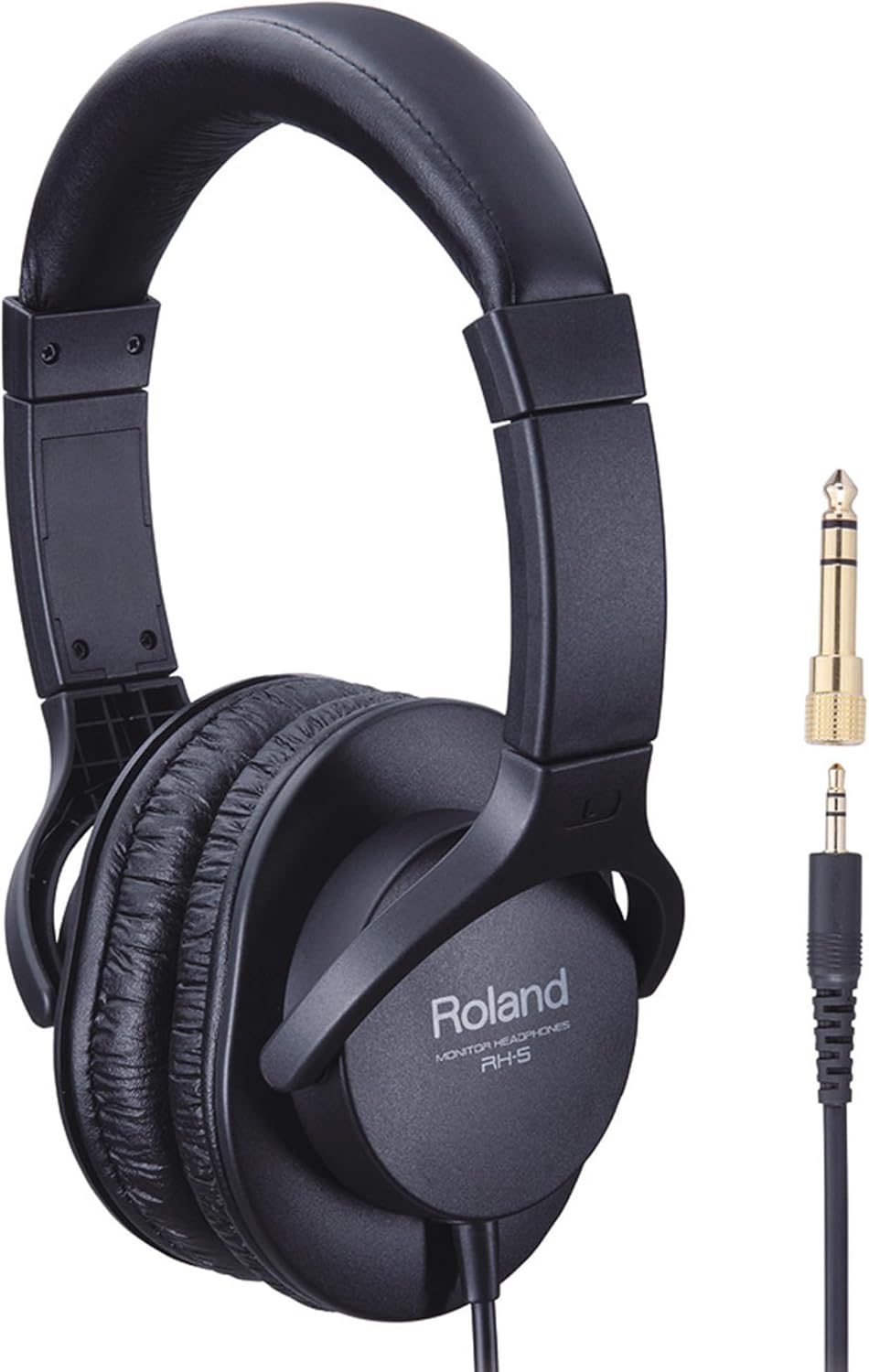 Roland RH-5, Over-Ear , Closed-Back Monitor Headphones , High-Quality Performance , For Everyday Music Making & Audio Playback , Balanced Tone , Comfortable & Lightweight , Conversion Plug Included