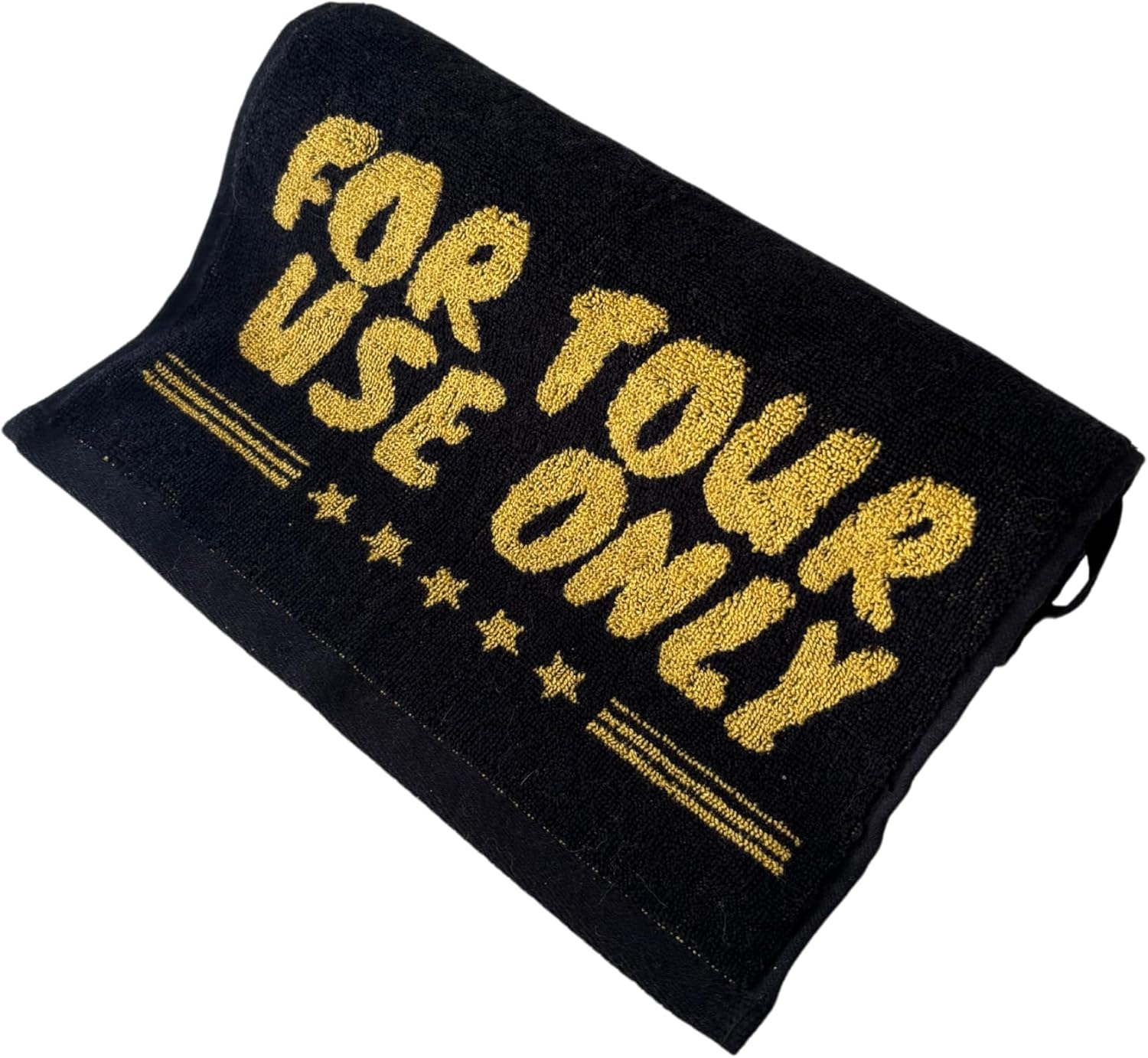 Snappi Co® Premium Golf Towel for Tour Use Only | Black & Gold | 100% Cotton | 30cm x 80cm | Professional Grade Performance and Durability | Ideal for Clubs, Balls & Hands