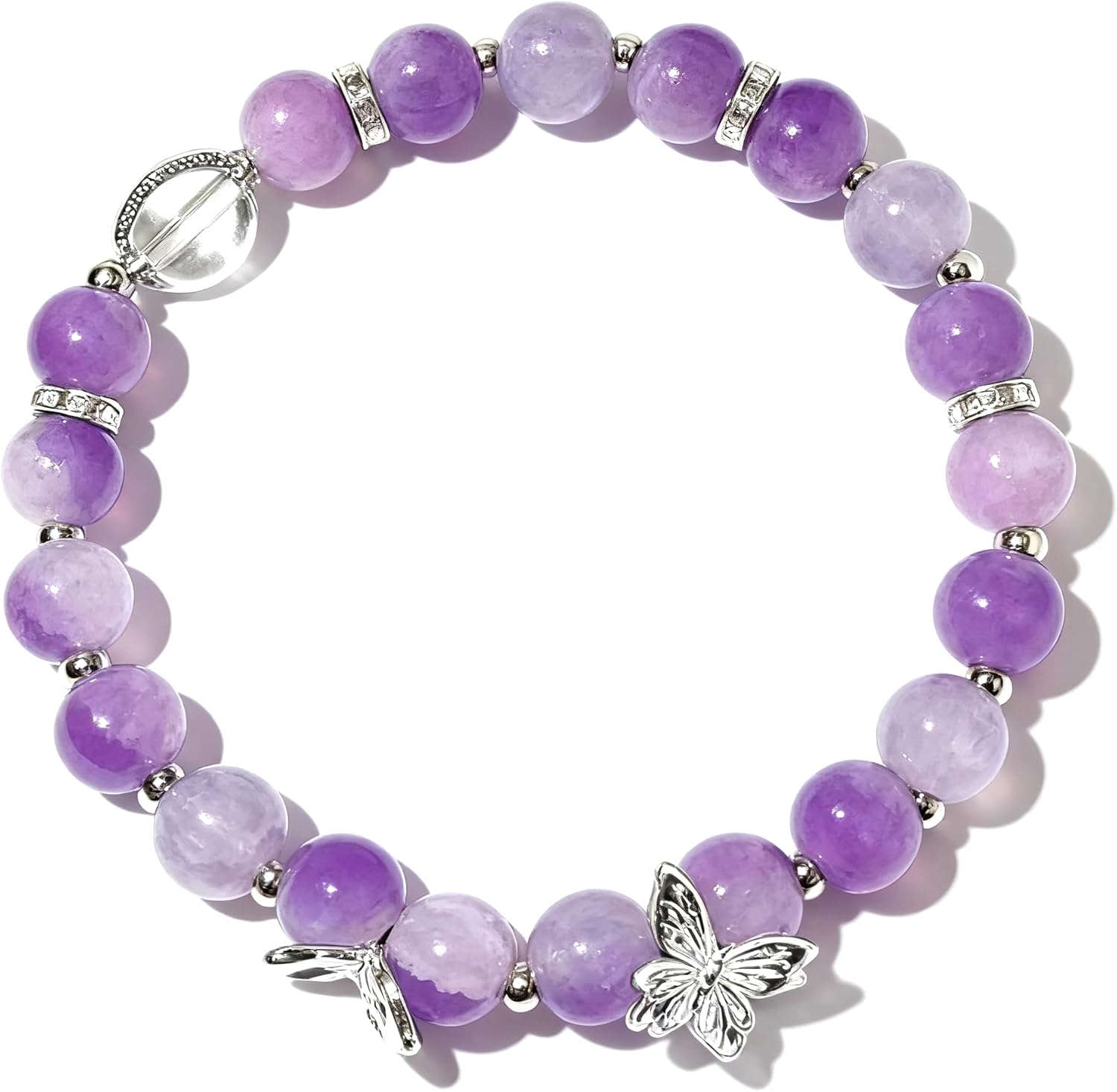 21. NP738 Cool Purple Butterfly Design Crystal Bracelet an Exclusive and Luxury Styled Piece for Elegant Wear