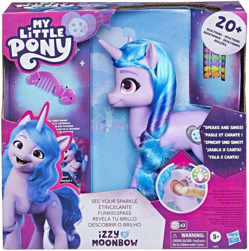 My Little Pony: Make Your Mark Toy See Your Sparkle Izzy Moonbow – 20-cm Pony for Children with Music and Lights