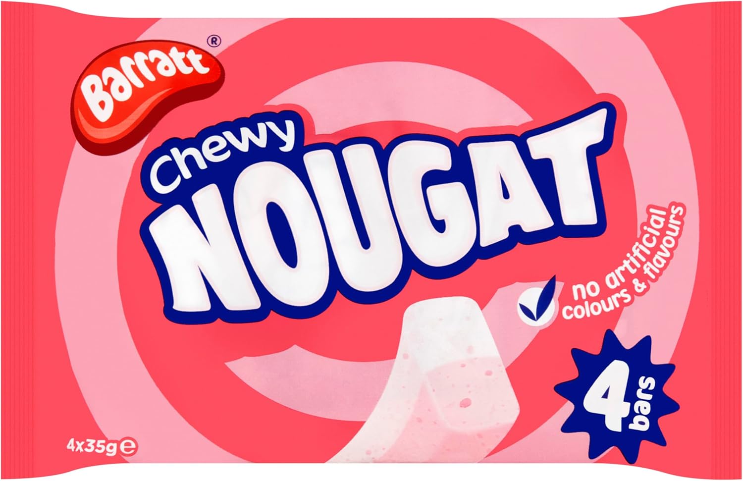 Barratt Chewy Nougat 4 x 35g Bars