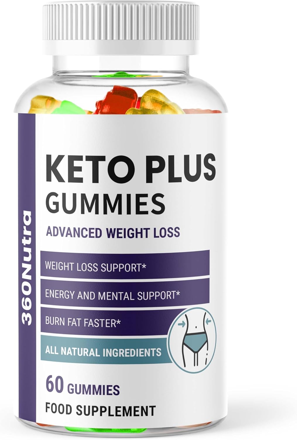 Keto Plus Gummies Weight Loss, Advance Weight Loss Support, 60 Gummies 1 Month Supply