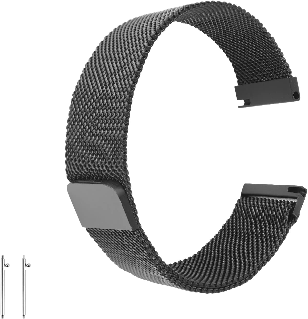 Cobee Metal Magnetic Watch Band, Mesh Woven Quick Release Watch Strap, Adjustable Stainless Steel Replacement Straps with Magnetic Clasp, Smart Sport Watch Wristbands for Men Women Teen