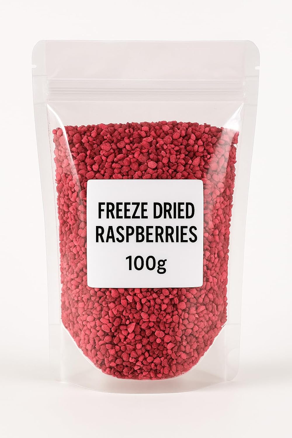 Freeze Dried Raspberry - Premium Grade AA, 100g, 100% Natural, No Added Sugar or Preservatives, Raw Freeze Dried Raspberry Pieces for Baking, Desserts, Yogurt, Porridge (100g, Raspberry)
