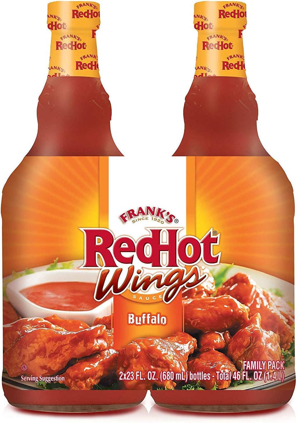 Frank's Redhot Buffalo Wing Sauce, Pepper, 1360 millilitre(680 ml X Pack of 2)