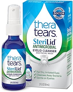 TheraTears SteriLid Antimicrobial Eyelid Cleanser and Face Wash, for irritated eyes, 2 fl oz Spray