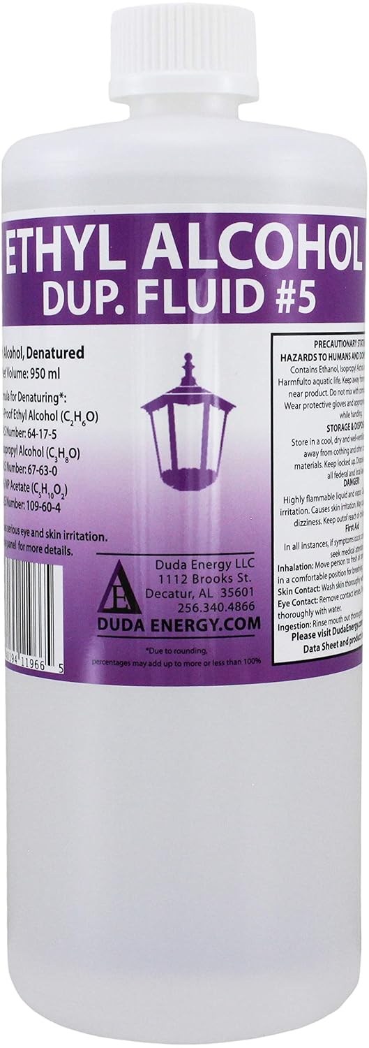 950ml Bottle of Denatured Ethanol with 200-Proof Ethyl Alcohol IPA and NP Acetate