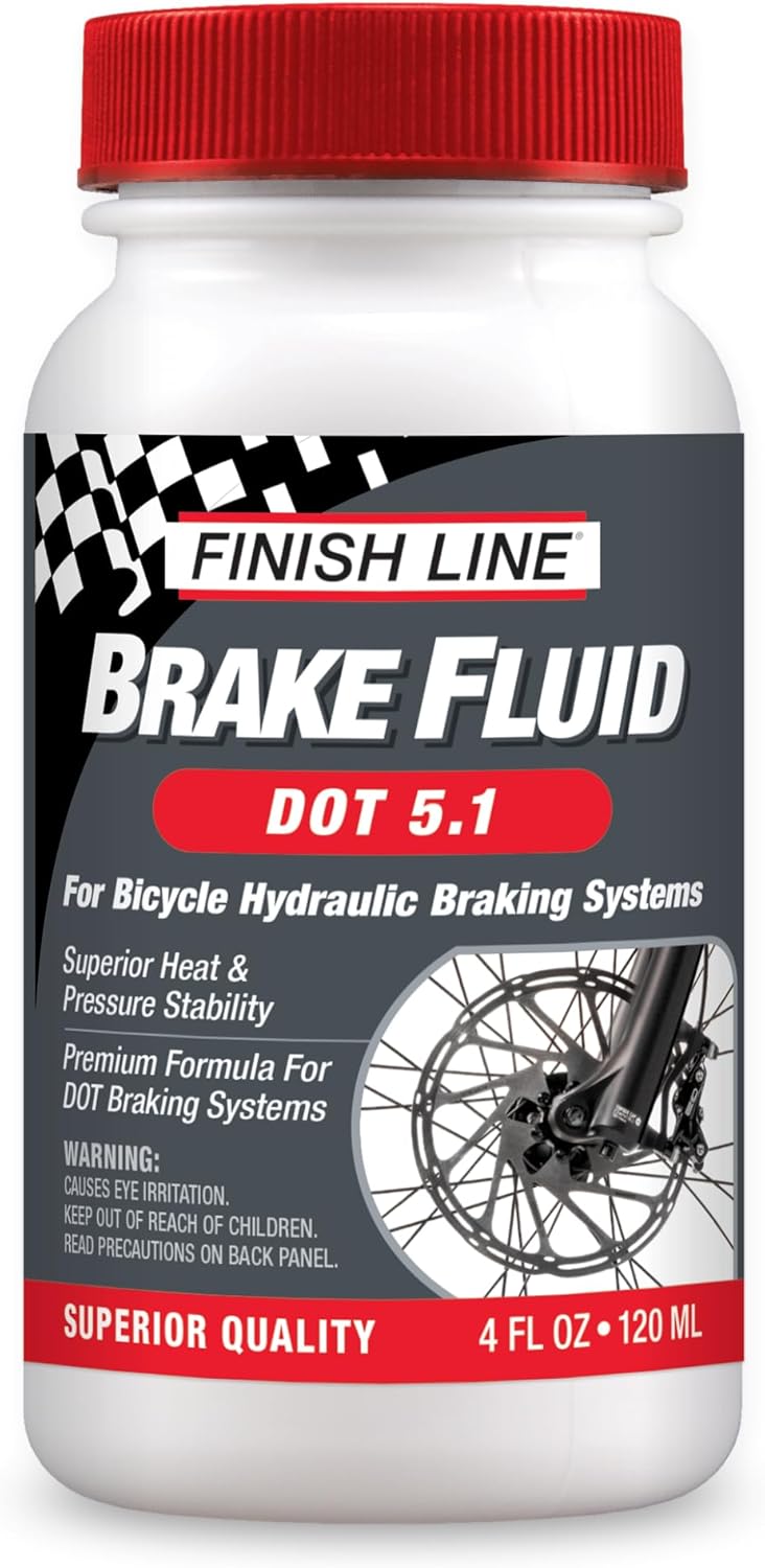 FINISH LINE High Performance DOT 5.1 Brake Fluid, 4-Ounce, White