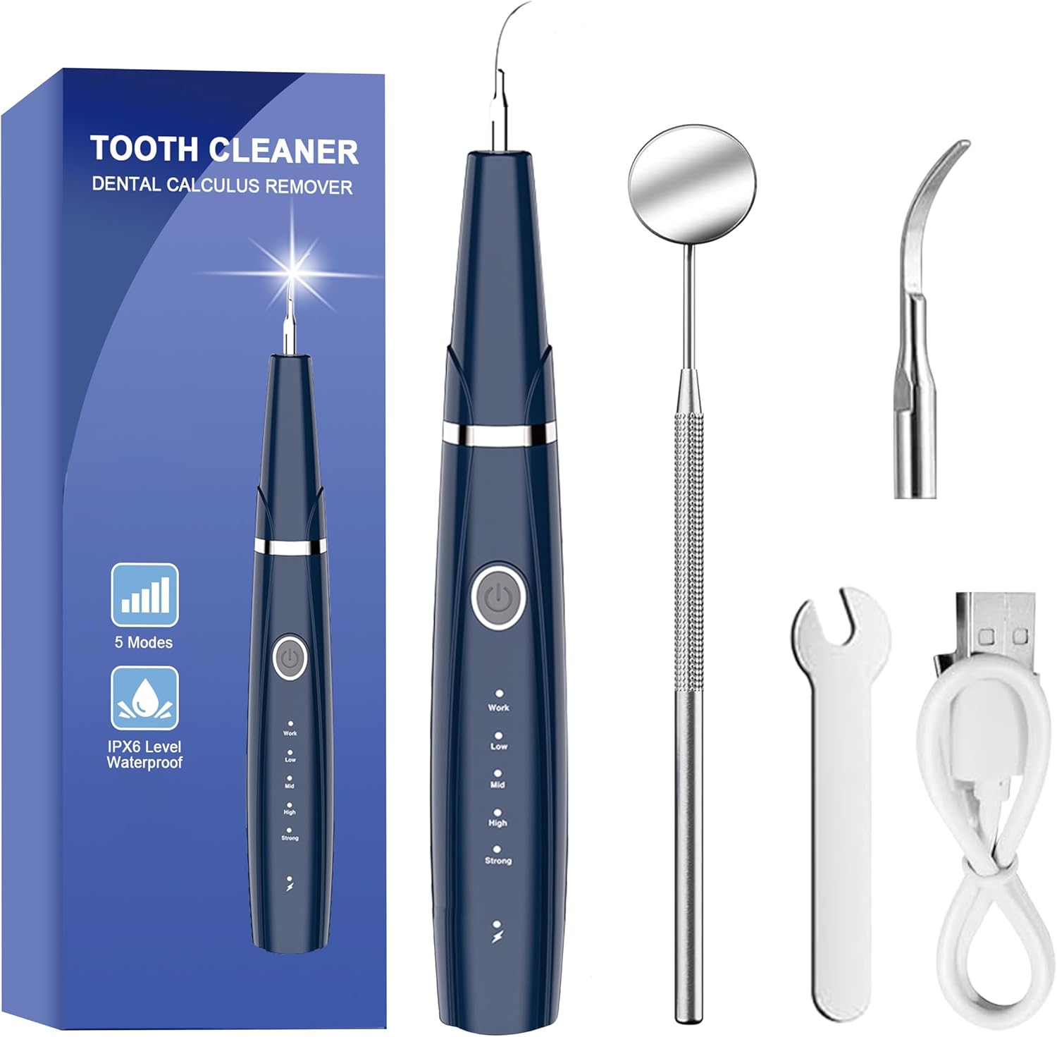 HOKIN Plaque Remover Dental Care Kit Teeth Cleaning Tool Dental Care Kit Tooth Filling Repair Set Stainless Steel Dental Tools for Men Women Kids and Pet Care (6)