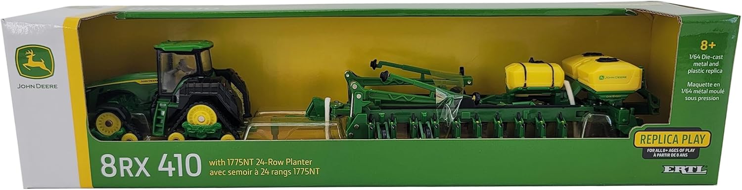 John Deere 1/64 8RX 410 w/ 1775NT 24-Row Planter Toy - LP82766