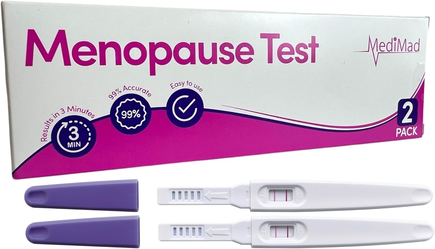 Menopause Test Kit for Women (2 Pack) Perimenopause | Female Fertility Testing FSH
