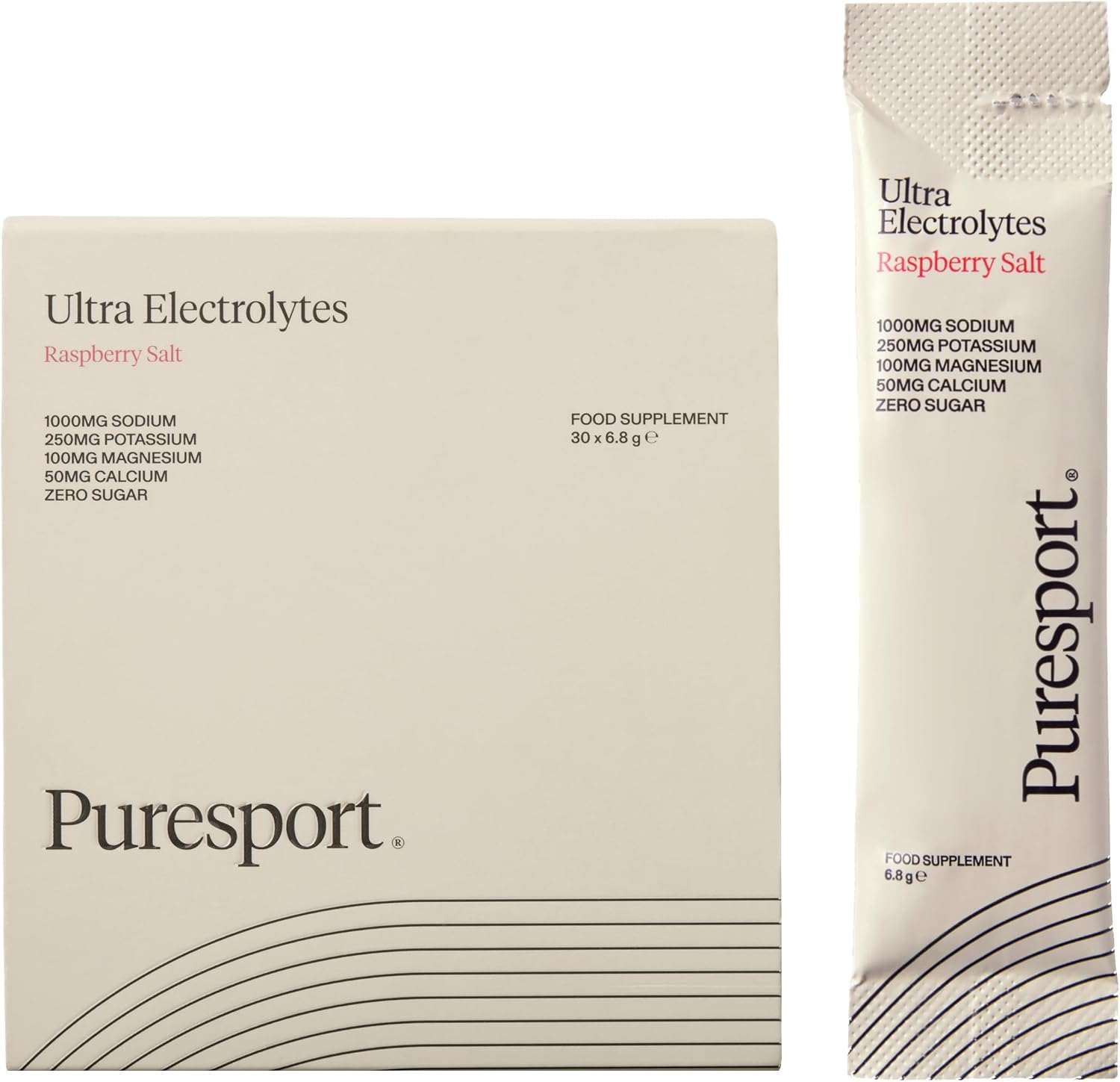 Puresport Ultra Electrolytes (Raspberry Salt/30 Sachets) | Science-Backed Electrolytes Powder | Optimises Hydration | Supports Muscle Function | No Added Sugar