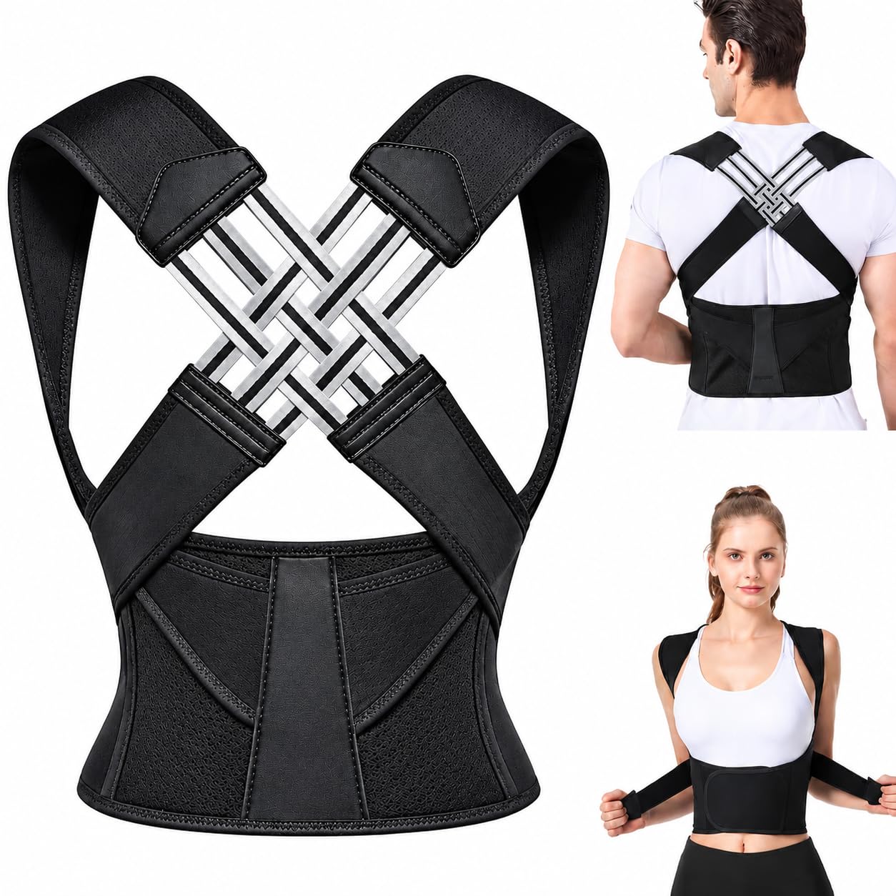 Posture Corrector for Men and Women, Adjustable Back Support Brace