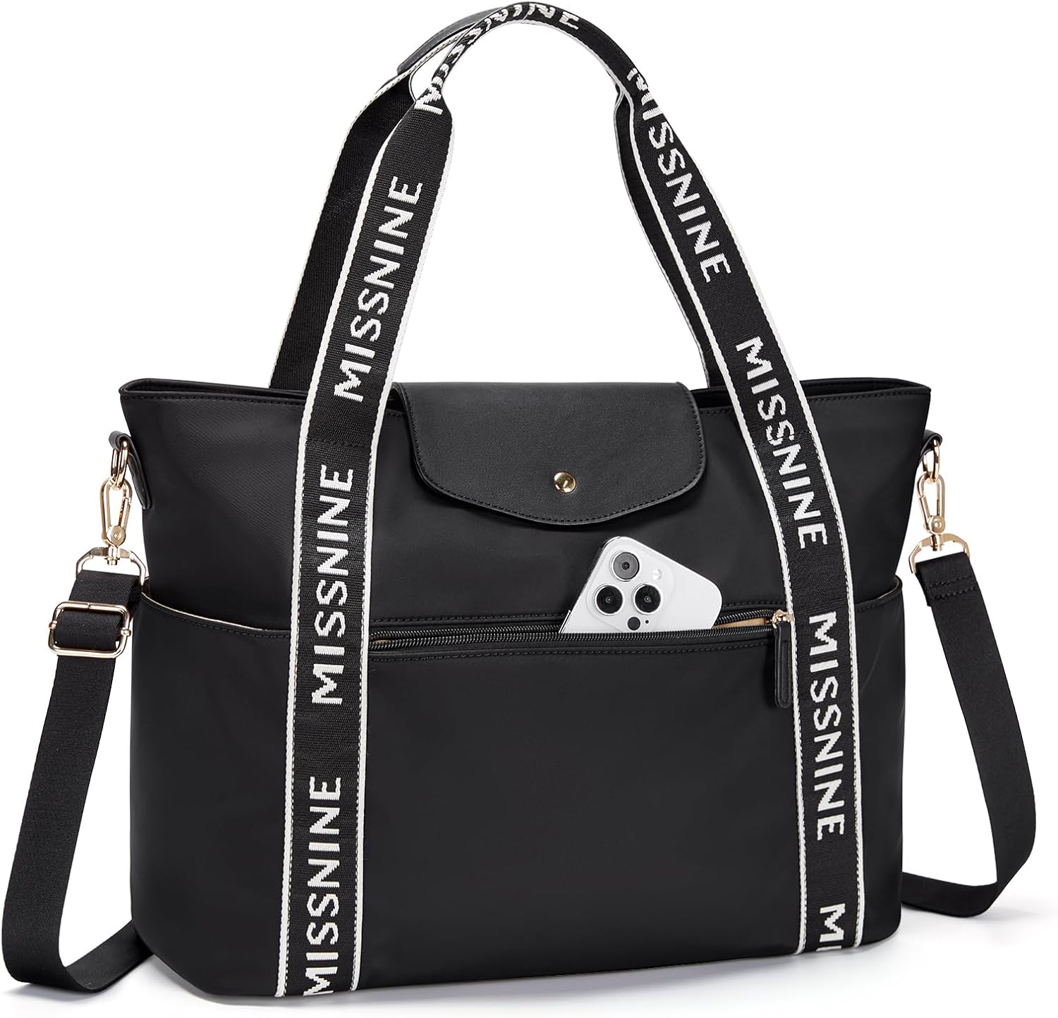 Missnine Tote Bag Lightweight Work Tote Bags for Women Large Capacity Teacher Bags Shoulder Bag for Travel, Office