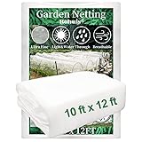 Garden Mosquito Netting for Patio, 10 ft x 12 ft Bird Bug Insect Netting Pest Barrier for Fruit Trees, Greenhouse, Large Plant Row Cover Screen for Vegetables