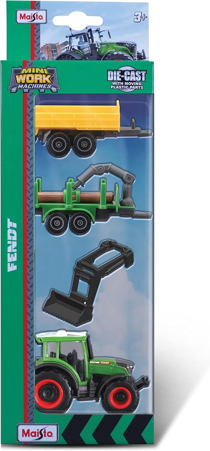 Maisto Mini Working Machines 4 PACK OF TRACTORS NEW HOLLAND – Incredibly Detailed Die-Cast Replica Collectible Model