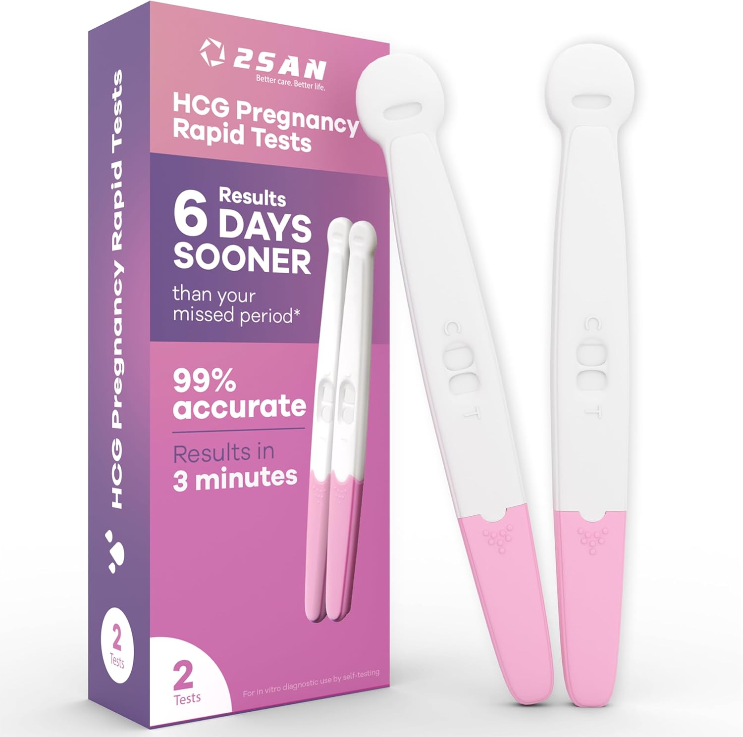 2San Pregnancy Midstream 10ml with Retail Sleeve - 2 Pack