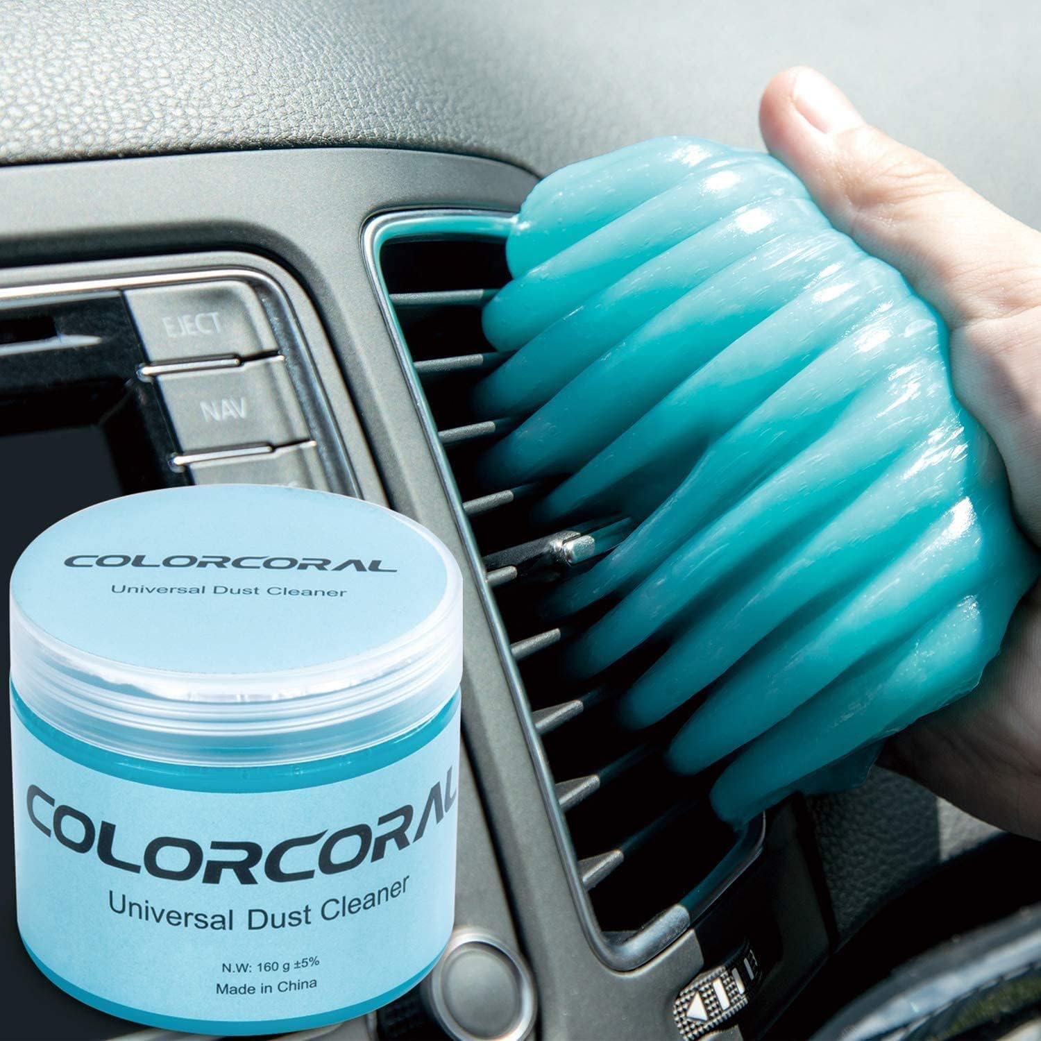 Cleaning Gel for Car Universal Gel Cleaner Auto Detailing Car Vent Keyboard Cleaning Putty Car Interior Cleaner Dashboard Dust Remover Putty Auto Duster Cleaning Kit 160G