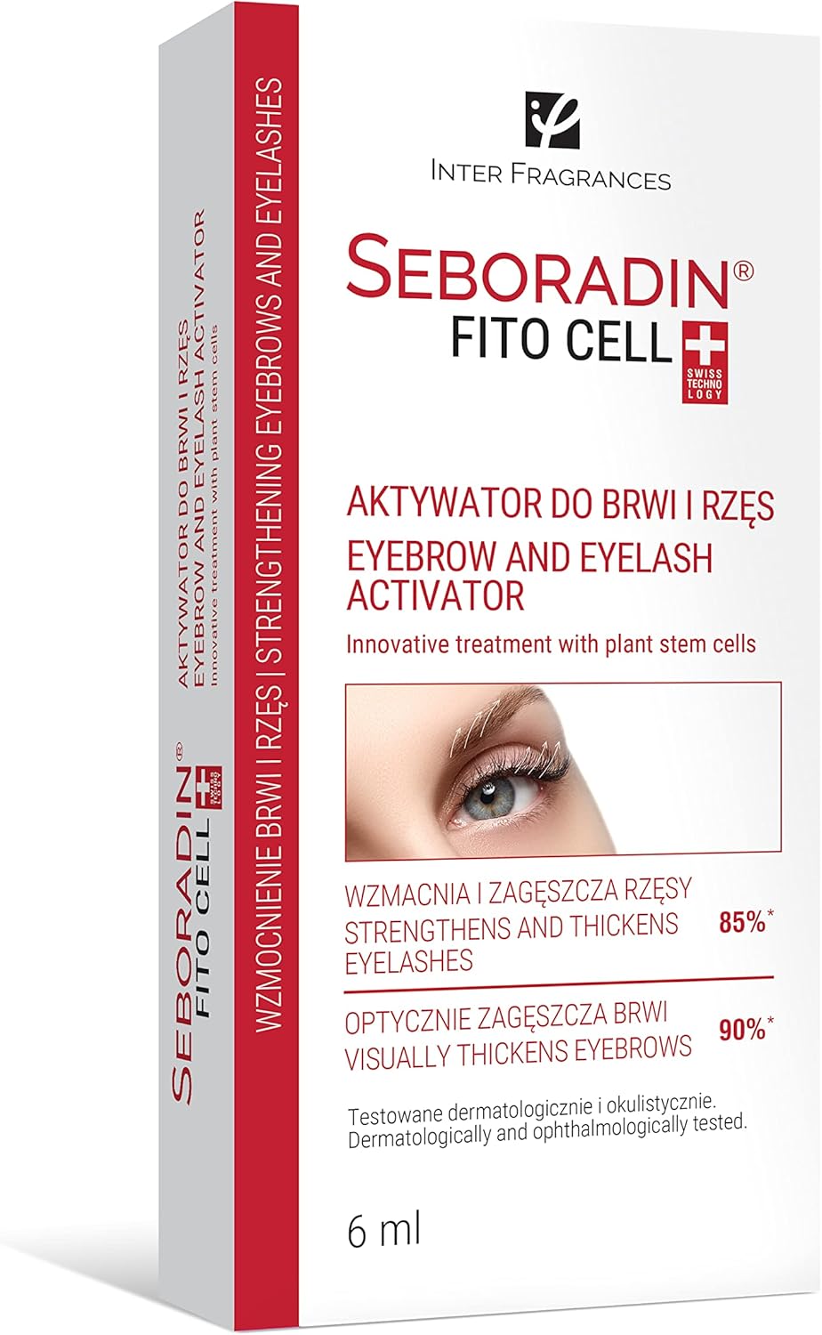 SEBORADIN FITO CELL Eyebrow and Eyelash Growth Serum 6 ml | Eyelashes Eyebrows Serum for Thicker, Stronger, Fuller and Longer Lashes | Growth Conditioner for Lashes and Brows | Volume Lash Booster