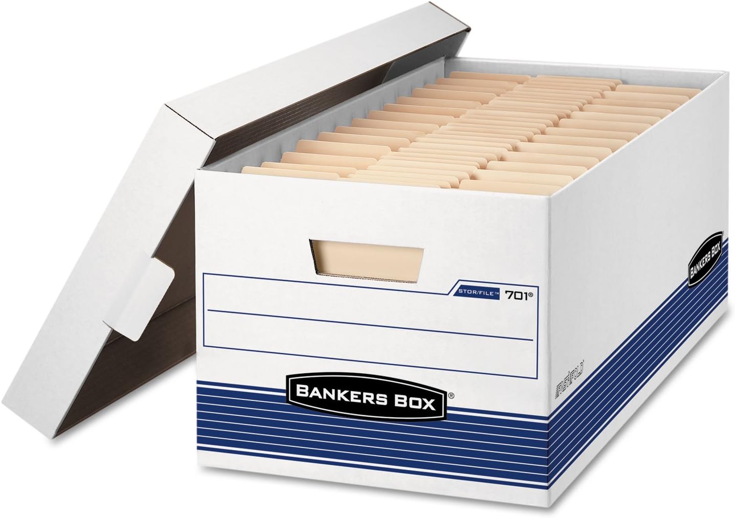 Bankers Box 00701 Stor/File Storage Boxes,W/Lid,Letter,12-Inch x24-Inch x10-Inch,12/CT,WE/BE