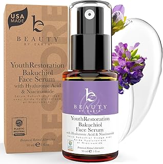 Bakuchiol Face Serum - USA Made with Natural & Organic Ingredients, Plant Based Retinol Alternative for Sensitive Skin, Smoothes Wrinkles & Fine Lines, Anti Aging Serum for Face, Skin Care Serum