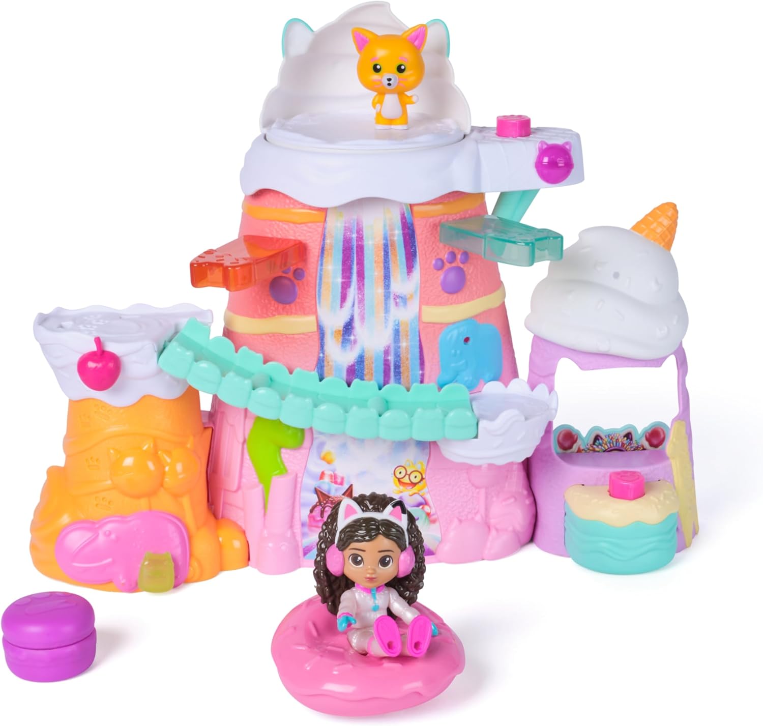 Gabby's Dollhouse: The Movie, Gabby's Sweet Treat Mountain Playset, 12-Piece Set with Figures and Accessories, Kids Toys for Girls and Boys Ages 3 and Up