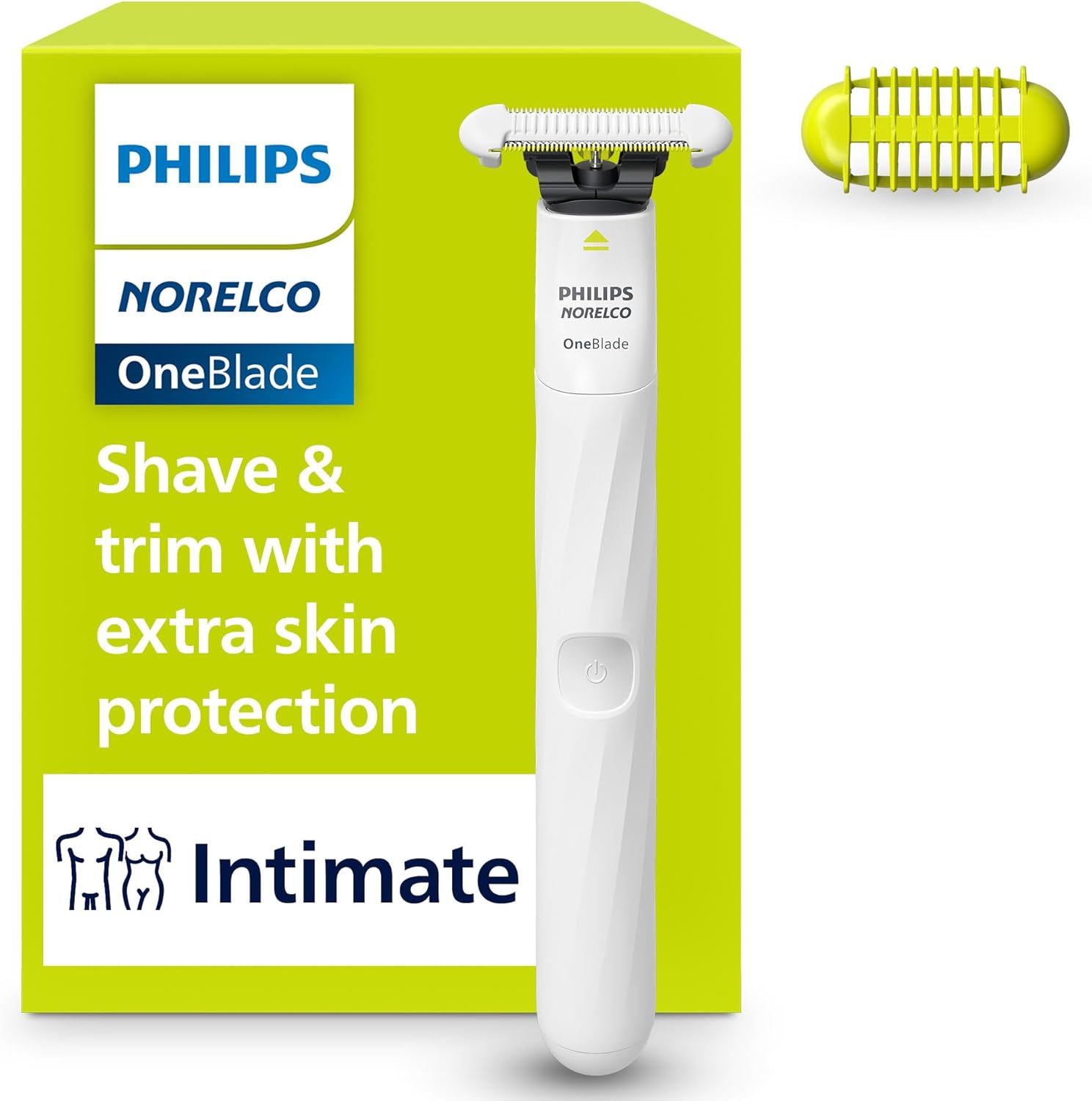 Philips Norelco OneBlade Unisex Intimate Pubic & Personal Body Groomer & Trimmer, QP1924/70