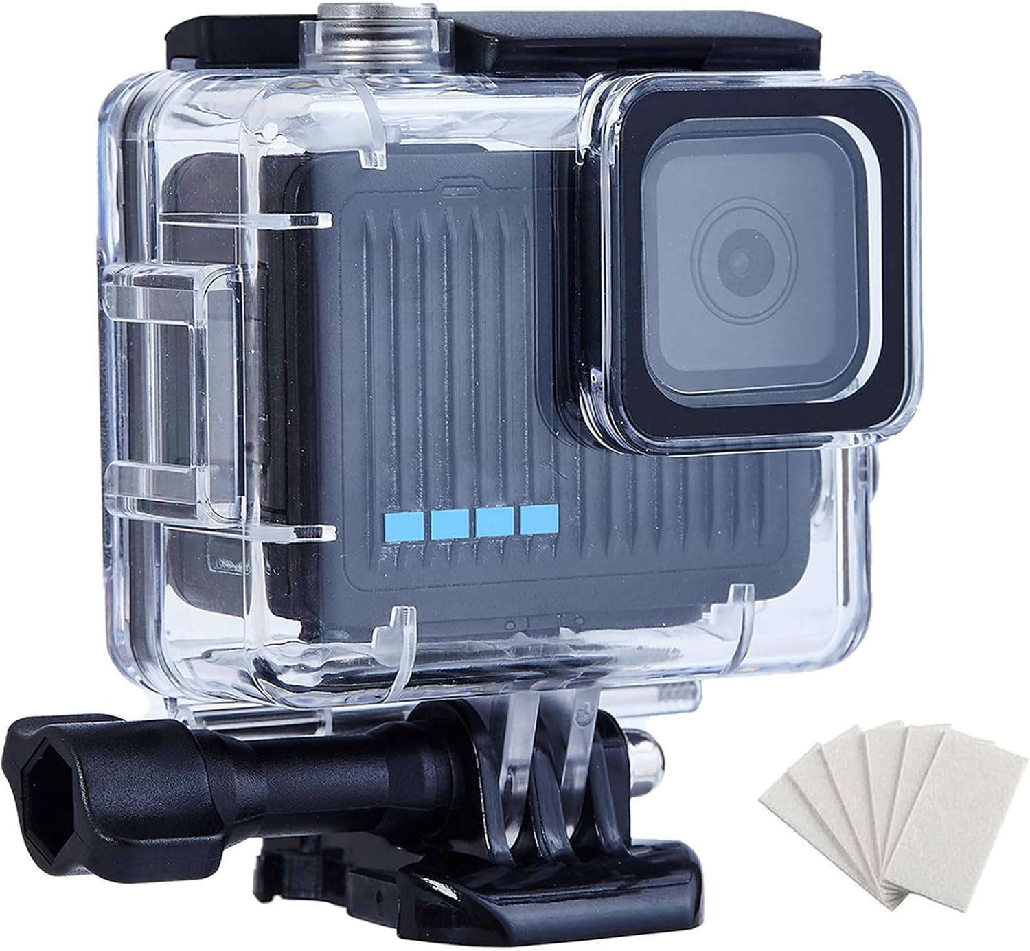 Waterproof Case for GoPro Hero 4K, 196FT/60M Underwater Photography Diving Housing Accessories Kit with Action Camera Protector Mount, Compatible with Surfing, Snorkeling, Scuba