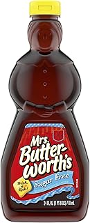 Mrs. Butterworth's Thick and Rich Sugar Free Pancake Syrup, Sugar Free Maple Flavored Syrup for Pancakes, Waffles and Breakfast Food, 24 Fl Oz Bottle