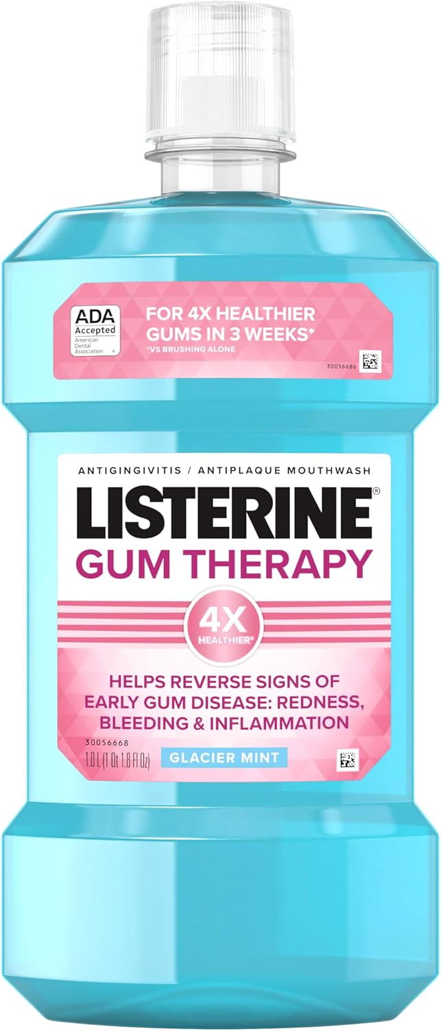 Listerine Gum Therapy Anti Gingivitis Mouthwash, Mint, 33.8 fl. oz/1L