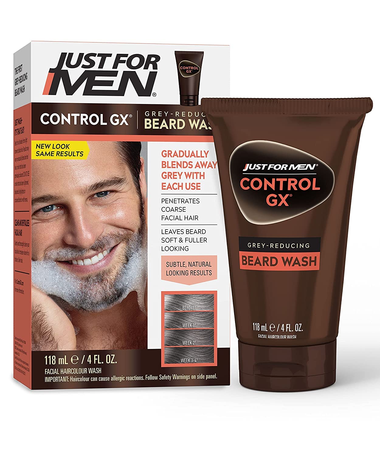 Just For Men Control Gx 4 Ounce Beard Wash Boxed (Pack of 6)