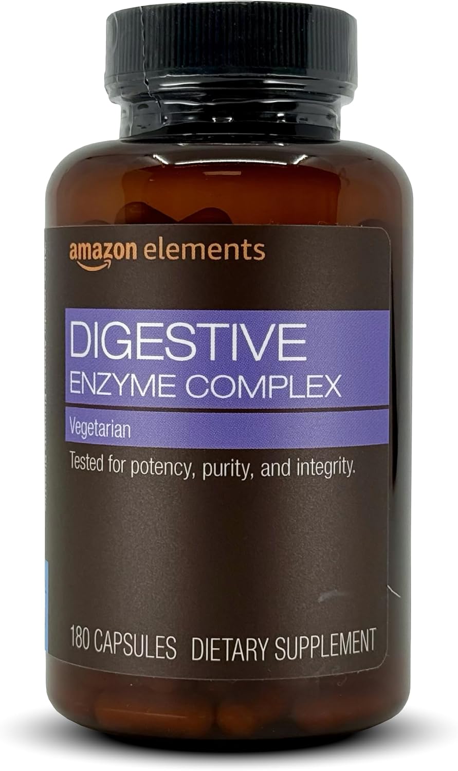 Amazon Elements Digestive Enzyme Complex Capsule, Supports Healthy Digestion, 180 count capsules, 90 Servings (Previously Revly)