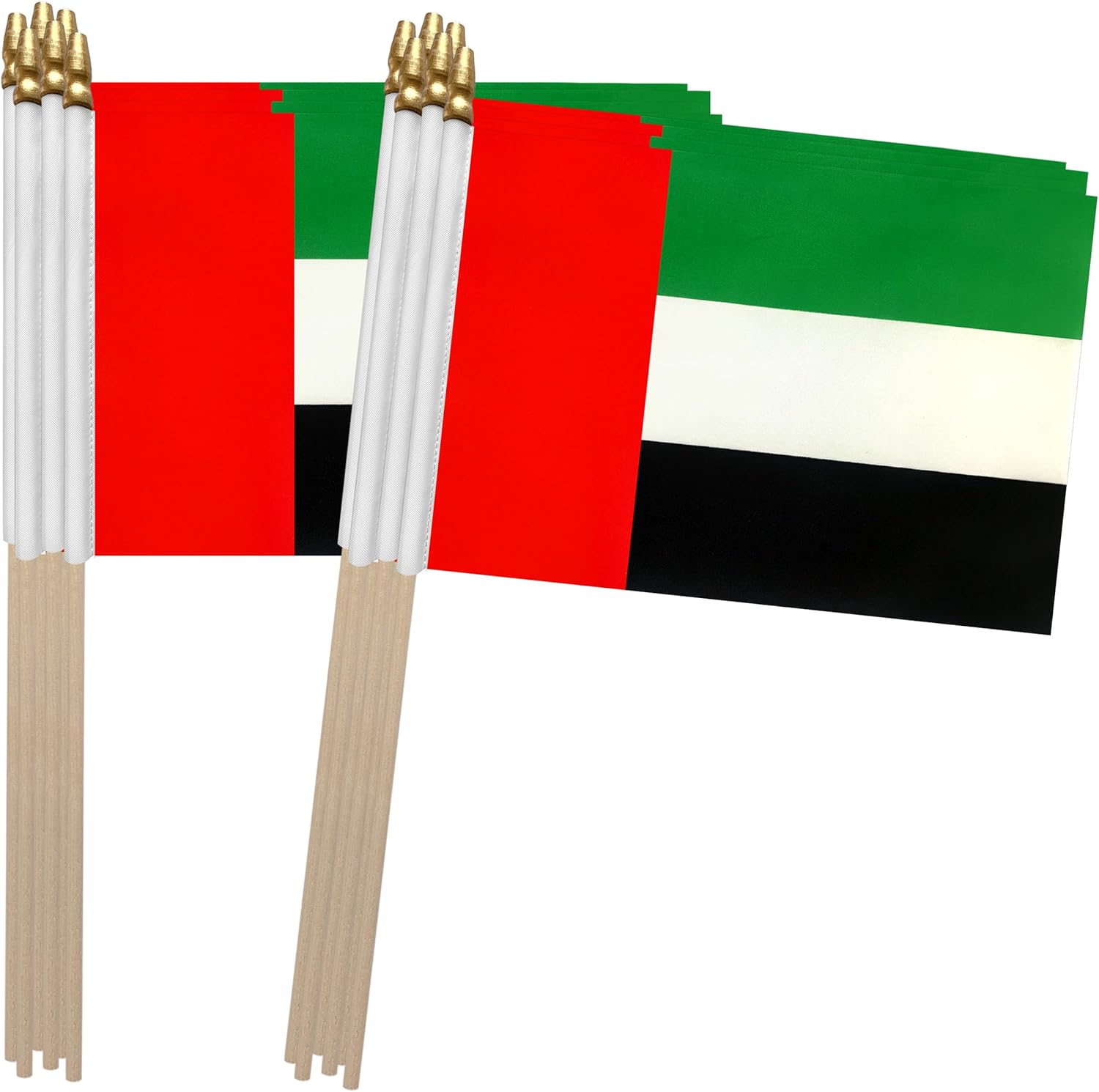 TSMD United Arab Emirates UAE Stick Flag Small Mini Hand Held Flags,5x8 Inch,12 Pack