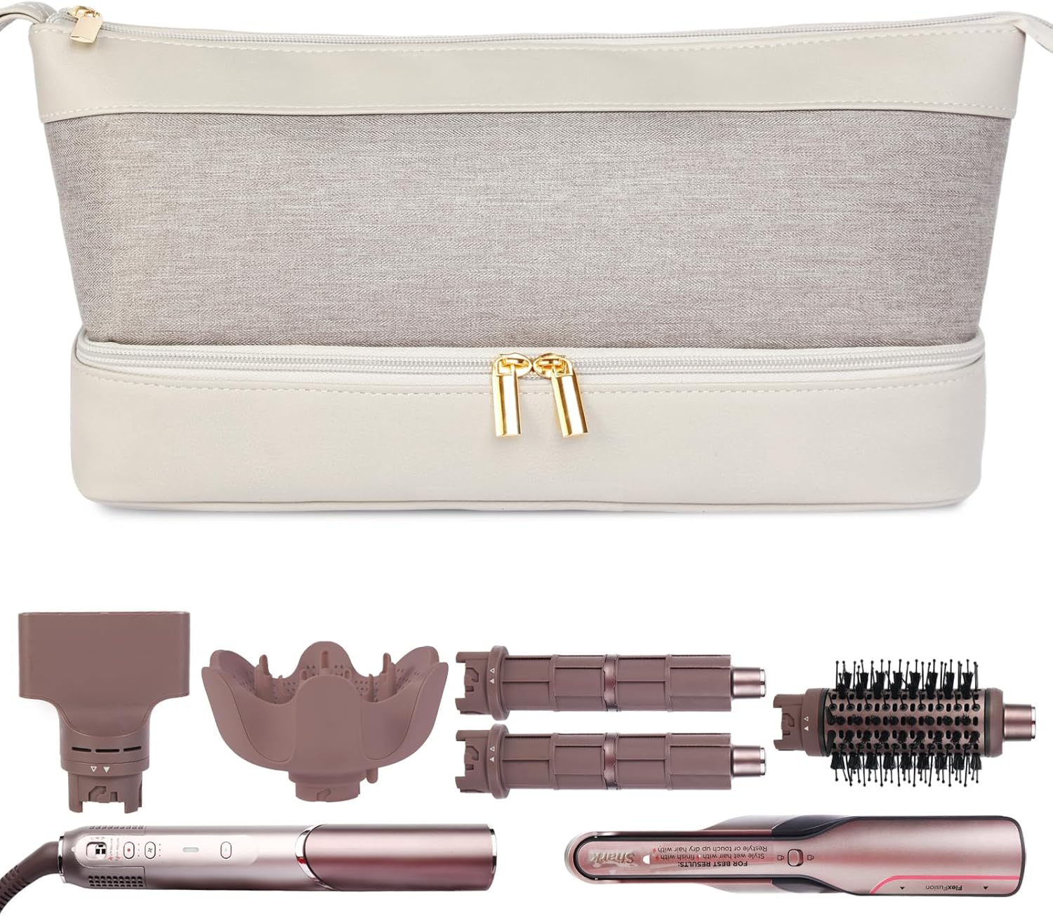 Flexfusion Carrying Case for Shark, Travel Case for Shark FlexFusion Hair Straightener, Travel Bag for Shark Flexfusion Air Ceramic HD641S/HD642S (grey)