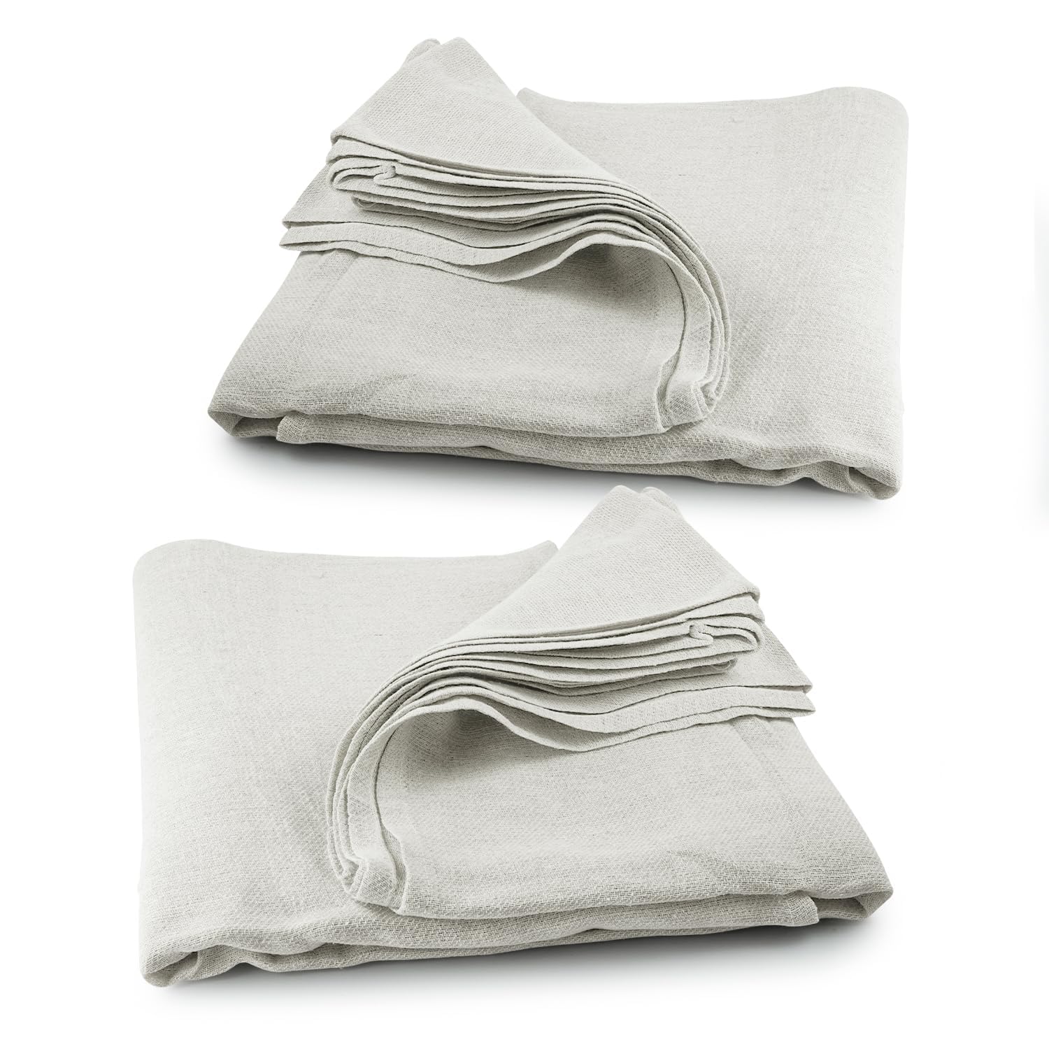 Pack of 2 Laminated Cotton Dust Sheets for Decorating & Painting Size 6 feet x 3 feet | Paint Cover Sheet Backed with Plastic Polythene Sheeting | Drop Cloth for Painting, Furniture, Floor, StairCase