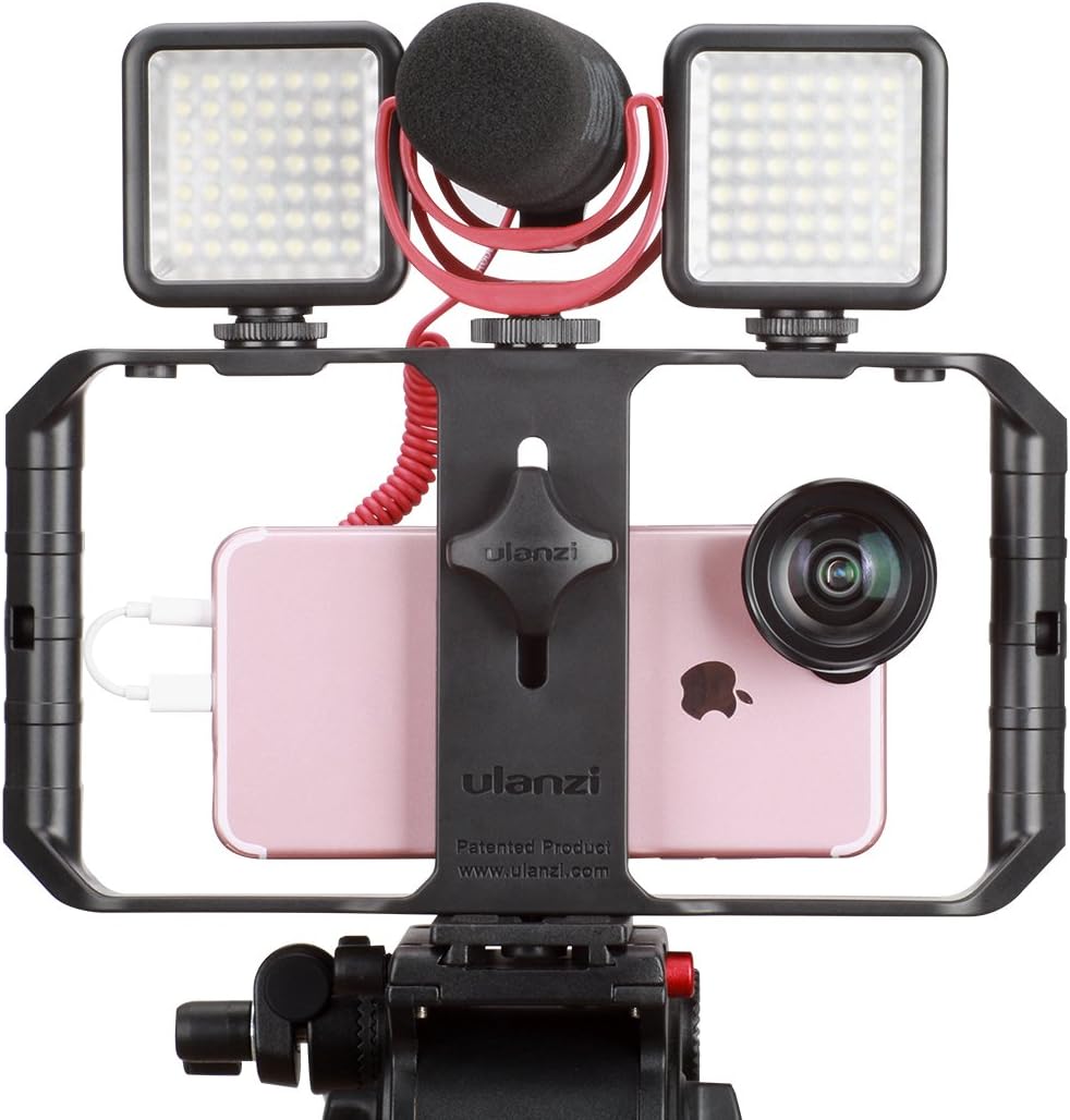 ULANZI U Rig Pro Smartphone Video Rig, iPhone Filmmaking Case, Phone Video Stabilizer Grip Tripod Mount for Videomaker Film-maker Videographer for iPhone X 8 Plus Sumsang