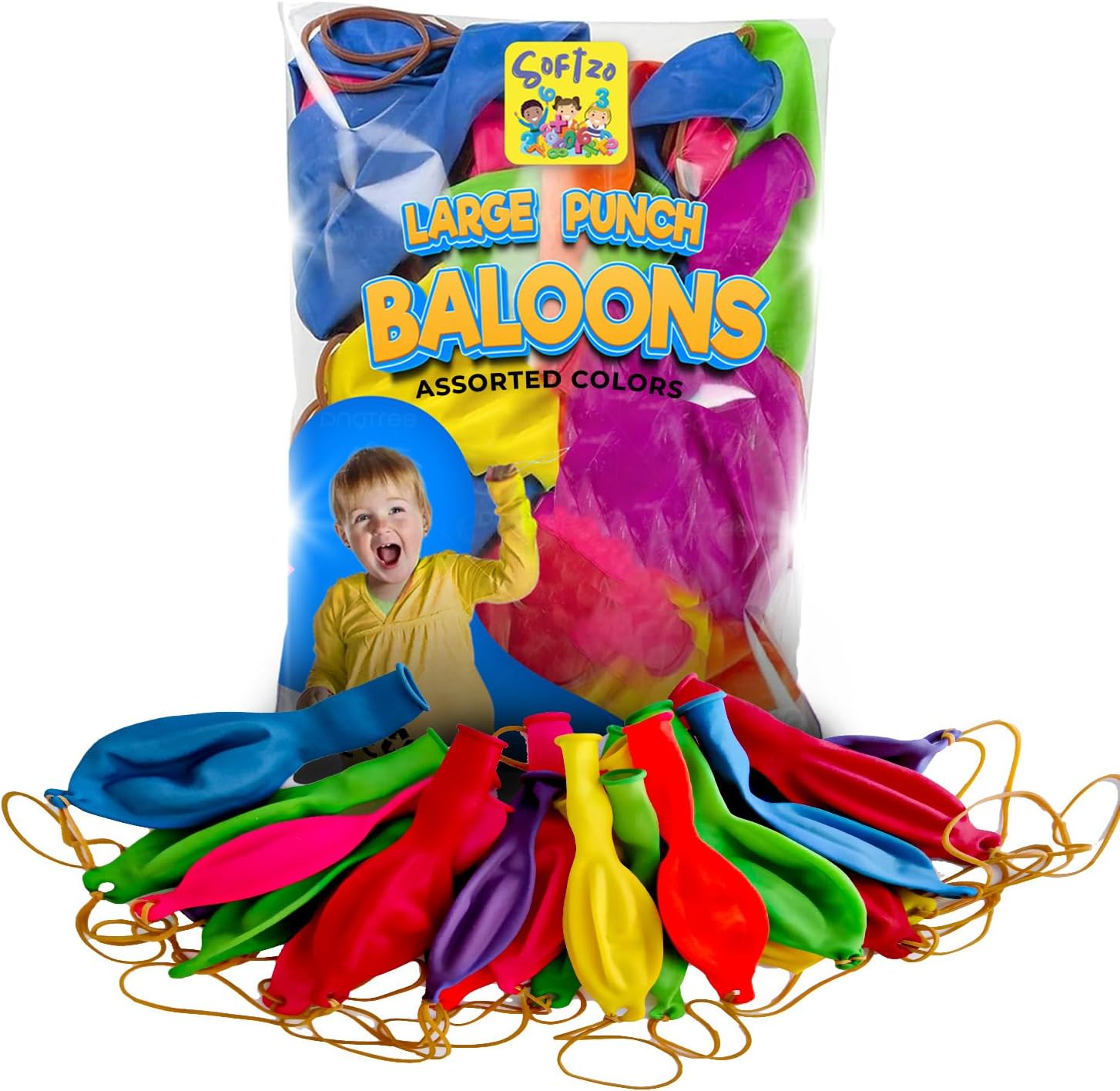 30 PCS Large Punch Balloons for Kids Party - Vibrant Party Balloon for Kid, 12 Inch Giant Ballons, Durable Baloons for Kid Birthday Celebrations, Big Balloon Playtime