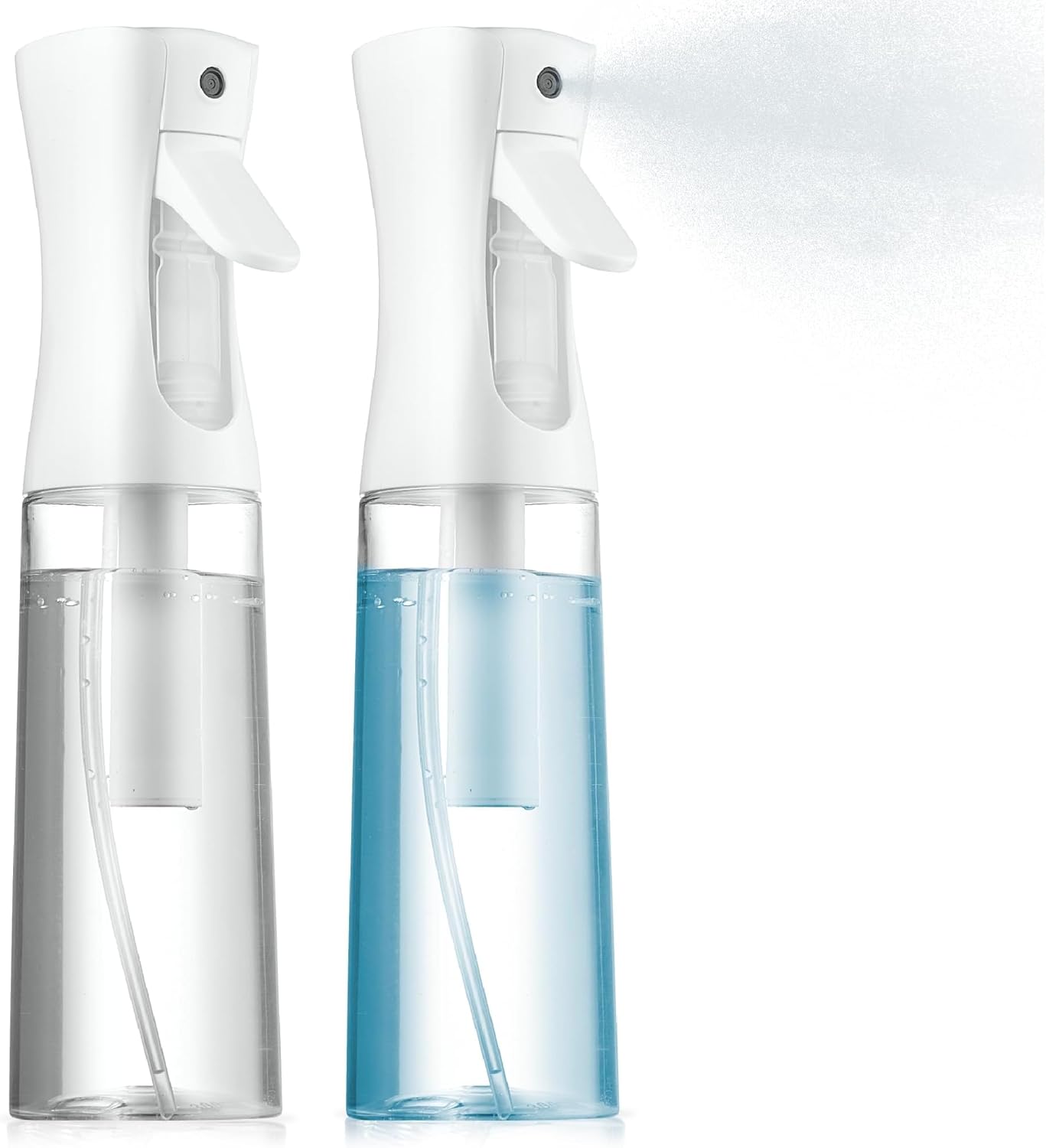 2 Pack Continuous Spray Bottles - Ultra Fine Mist Sprayer | Water Spray Bottle For Hair Mister Spray Bottle | Hair Spray Bottles For Hairstyling, Cleaning, Salons - 2pk 6.8 OZ / 200 ML